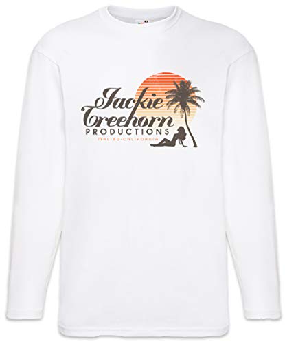 Urban Backwoods Jackie Treehorn Productions Herren Langarm T-Shirt Weiß Größe L von Urban Backwoods