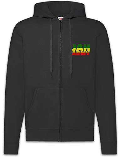 Urban Backwoods Jah Army Herren Zipper Hoodie Kapuzenpullover Schwarz Größe 2XL von Urban Backwoods