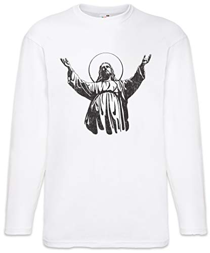 Urban Backwoods Jesus I Herren Langarm T-Shirt Weiß Größe 3XL von Urban Backwoods