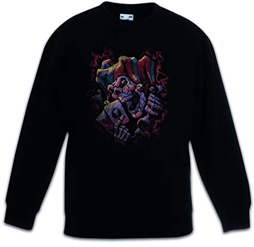 Urban Backwoods Joker Skull II Kinder Jungen Mädchen Pullover Schwarz Größe 6 Jahre von Urban Backwoods