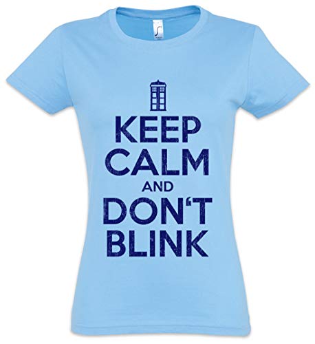 Urban Backwoods Keep Calm and Don't Blink Damen T-Shirt Blau Größe XL von Urban Backwoods