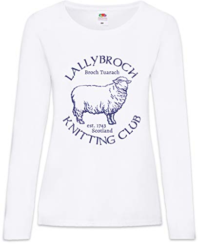 Urban Backwoods Lallybroch Knitting Club Damen Langarm T-Shirt Weiß Größe XL von Urban Backwoods