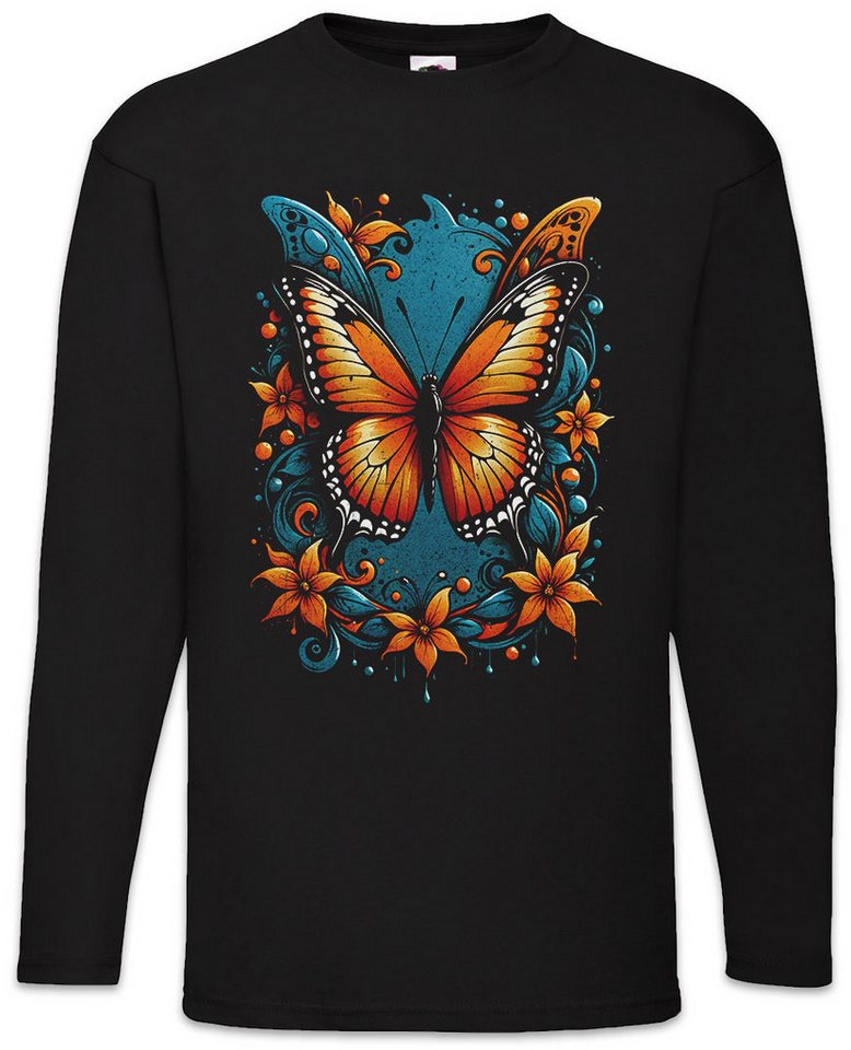 Urban Backwoods Langarmshirt Butterfly Langarm T-Shirt Schmetterling Tattoo Art Girl Pin Up (1-tlg) Burlesque Aestehtic Natur Öko von Urban Backwoods