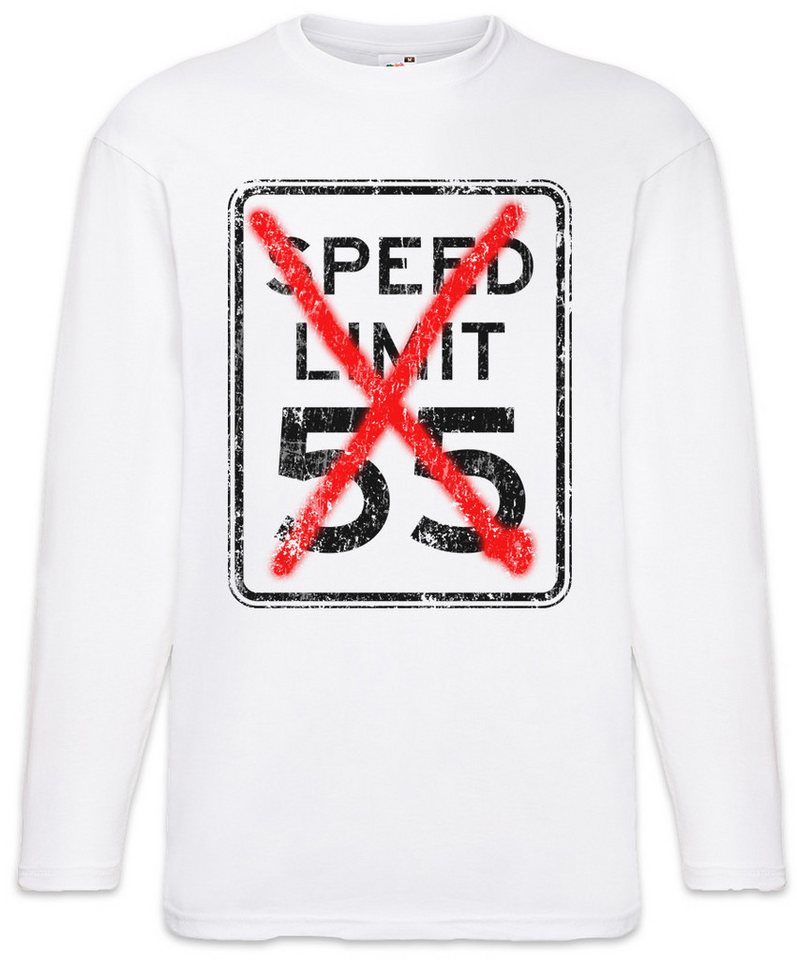 Urban Backwoods Langarmshirt Cannonball Sign Langarm T-Shirt Auf Dem Highway Run Ist Die Hölle Los (1-tlg) Street Straßenschild Speed Limit von Urban Backwoods