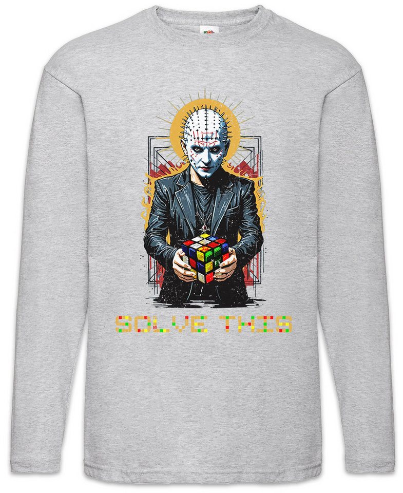 Urban Backwoods Langarmshirt Cenobite Cuber Solve Langarm T-Shirt Zauberwürfel Pinhead Speed Cube (1-tlg) Cubing Würfel Hellraiser Zenobit von Urban Backwoods
