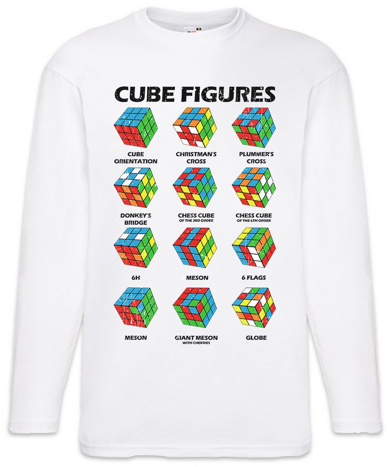 Urban Backwoods Langarmshirt Cube Figures II Langarm T-Shirt Zauberwürfel 80s Magic Speed Cubing (1-tlg) Cuber Speedcube Algorithm Cube von Urban Backwoods