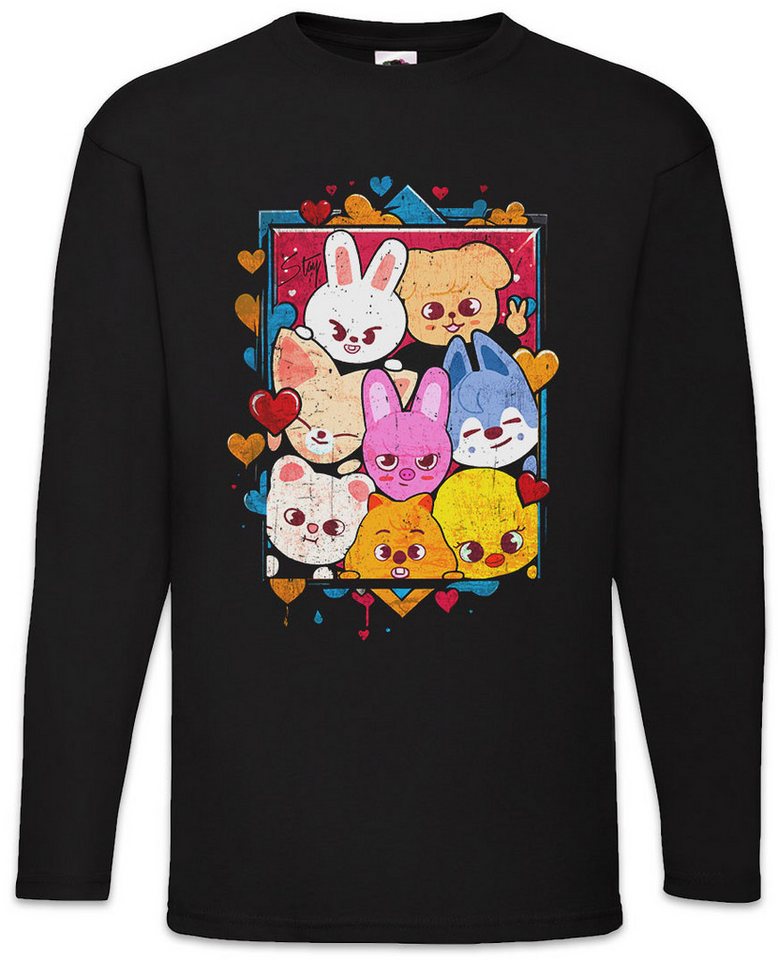 Urban Backwoods Langarmshirt Cute Korean Kids Langarm T-Shirt Music Kpop K-Pop 4th Generation Stray (1-tlg) Boy Group Idol Band von Urban Backwoods