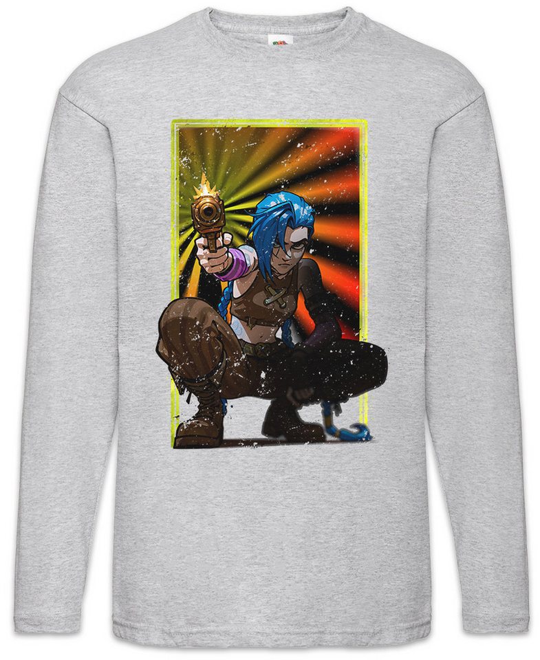 Urban Backwoods Langarmshirt Cyber League Girl Langarm T-Shirt Arcane Anime Punk Tattoo Legends (1-tlg) Jinx LOL Gamer Gaming von Urban Backwoods