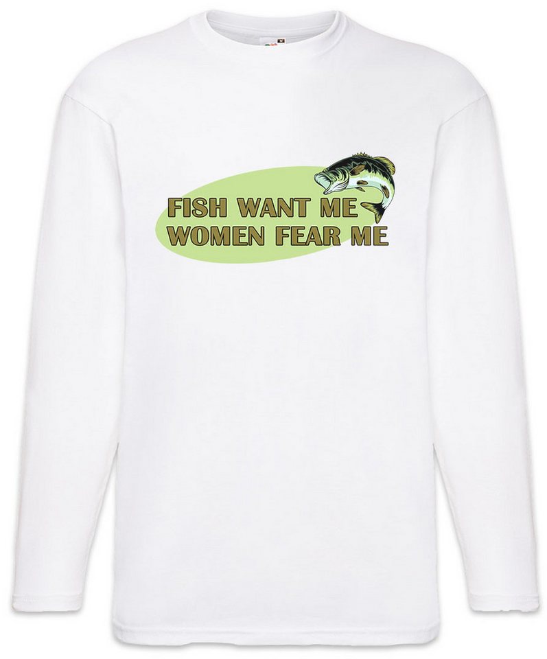Urban Backwoods Langarmshirt Fish Want Me Women Fear Me Langarm T-Shirt Angler Fischer Sport (1-tlg) Angelsport Bass Angeln Verein von Urban Backwoods