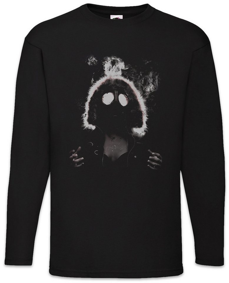 Urban Backwoods Langarmshirt Gasmask Woman Langarm T-Shirt Punk Street Gothic Goth Anarchy Cyber (1-tlg) Gasmaske Gas Mask Pin von Urban Backwoods