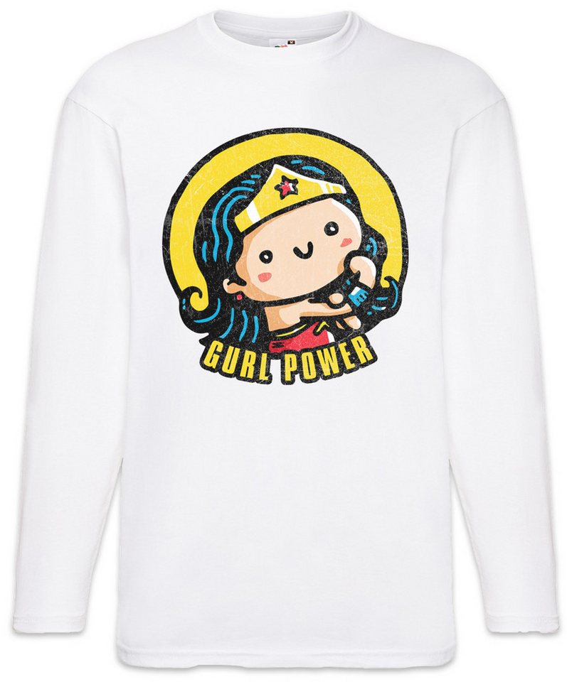 Urban Backwoods Langarmshirt Gurl Power II Langarm T-Shirt Girls Wonder Fun Comic Look Girl Woman (1-tlg) Hero Feminism Feminismus Heroine von Urban Backwoods