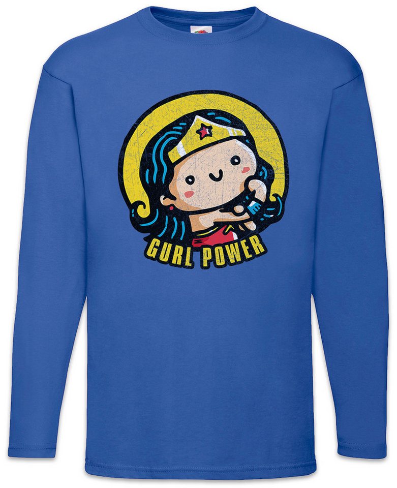 Urban Backwoods Langarmshirt Gurl Power II Langarm T-Shirt Girls Wonder Fun Comic Look Girl Woman (1-tlg) Hero Feminism Feminismus Heroine von Urban Backwoods