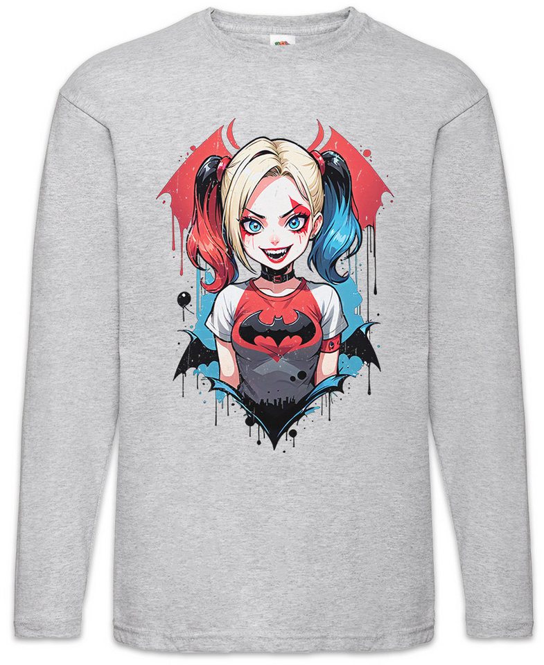 Urban Backwoods Langarmshirt Harley Batcave Girl Langarm T-Shirt Bat Logo Quinn Anime Gotham Batman (1-tlg) Modern Art Man Woman von Urban Backwoods