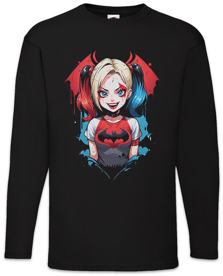 Urban Backwoods Langarmshirt Harley Batcave Girl Langarm T-Shirt Bat Logo Quinn Anime Gotham Batman (1-tlg) Modern Art Man Woman von Urban Backwoods