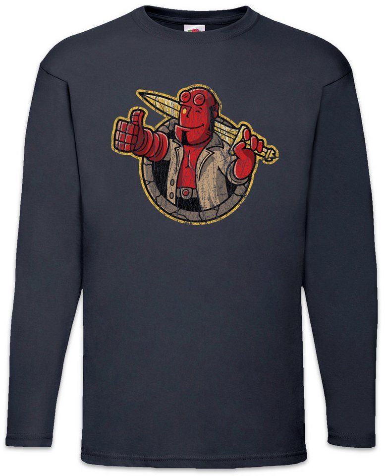 Urban Backwoods Langarmshirt Hell B Langarm T-Shirt Agent Logo Movie Hellboy Mike Mignola Boy Anung (1-tlg) Un Rama Comic Paranormal von Urban Backwoods