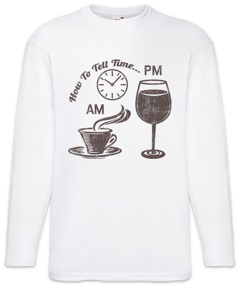 Urban Backwoods Langarmshirt How To Tell Time Langarm T-Shirt Alkohol Betrunken Tea Drunk Party (1-tlg) Alkohol Wasted Intoxicated Drink von Urban Backwoods