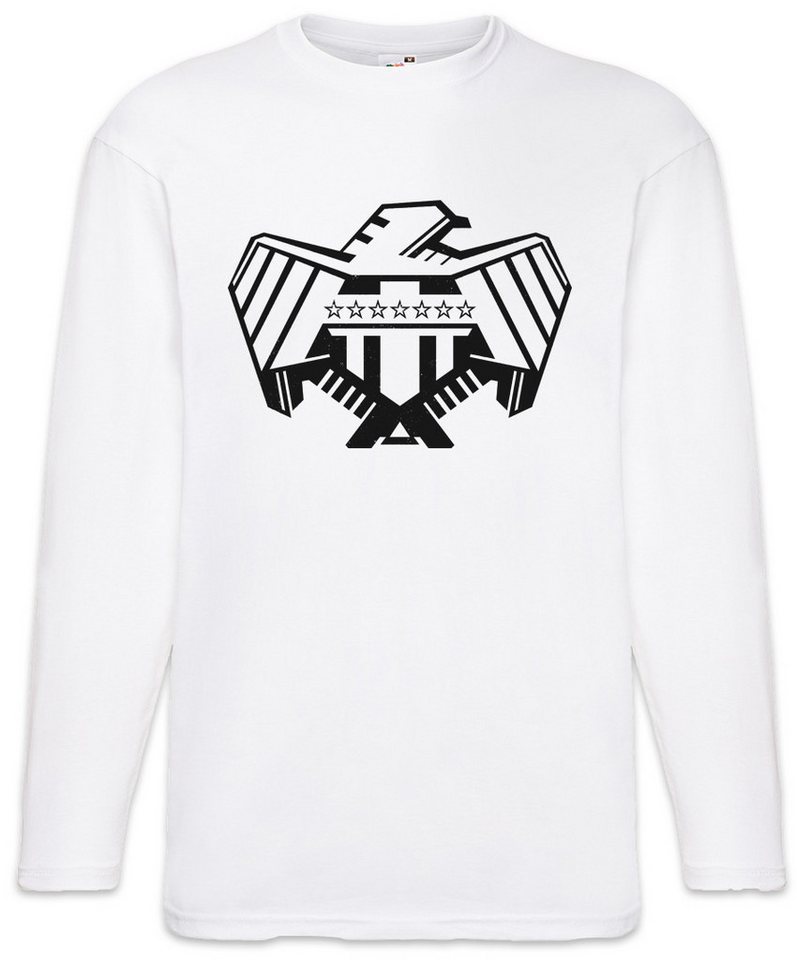 Urban Backwoods Langarmshirt Justice Department Logo I Langarm T-Shirt Symbol Judge One Comic Mega (1-tlg) Dredd Dept City Eagle von Urban Backwoods