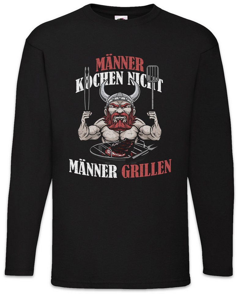 Urban Backwoods Langarmshirt Männer Grillen Langarm T-Shirt BBQ Mann Fleisch Steak Beef Vikings (1-tlg) Wikinger Thor Odin Viking von Urban Backwoods