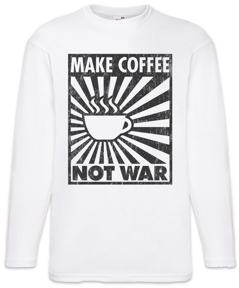 Urban Backwoods Langarmshirt Make Coffee Not War Langarm T-Shirt Koffein Kaffee Café Addicted Nerd (1-tlg) Sucht Süchtig Addiction Barista von Urban Backwoods