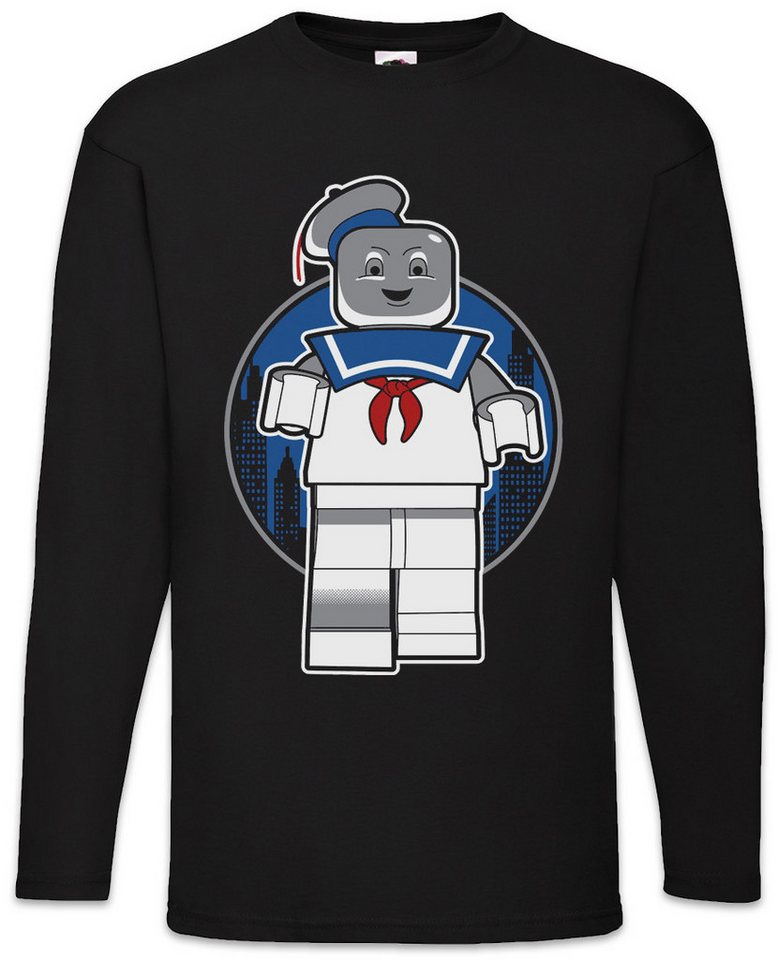 Urban Backwoods Langarmshirt Marshmallow Langarm T-Shirt Comic 80s Style Mann Retro Logo Real (1-tlg) Geisterjäger Man Ghostbusters Stay von Urban Backwoods