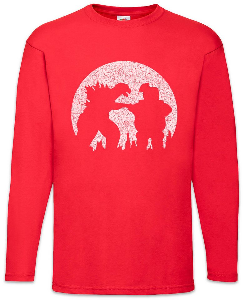 Urban Backwoods Langarmshirt Marshzilla II Langarm T-Shirt Godzilla Ghost Geek Nerd Marshmallow (1-tlg) Japan Man Busters Nippon von Urban Backwoods