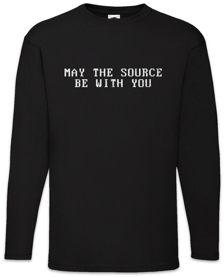 Urban Backwoods Langarmshirt May The Source Be With You Langarm T-Shirt Wlan Geek Nerd PC (1-tlg) Informatiker Informatik Computer Science von Urban Backwoods