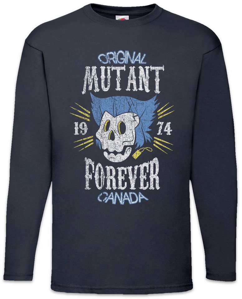 Urban Backwoods Langarmshirt Mutant Forever Langarm T-Shirt X Comic Movies Wolverine Men Logan (1-tlg) Claws Fun X-Men Skull von Urban Backwoods