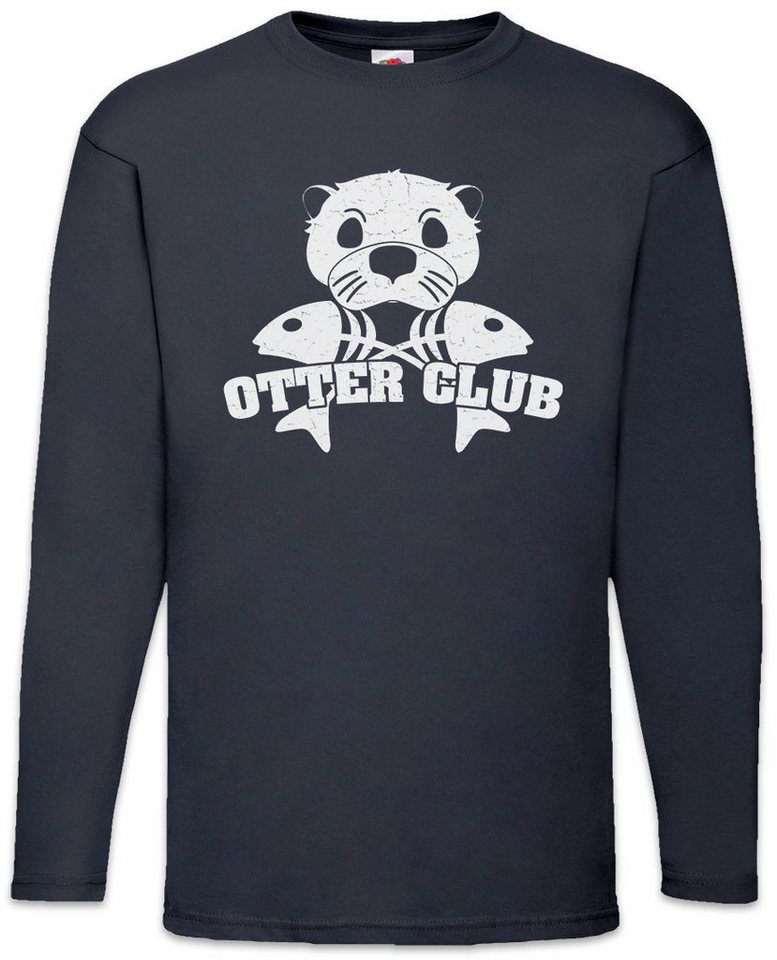 Urban Backwoods Langarmshirt Otter Club Langarm T-Shirt Patch Biker MC Wildlife lontra Nutria (1-tlg) Fischotter Seeotter Viral Meme von Urban Backwoods