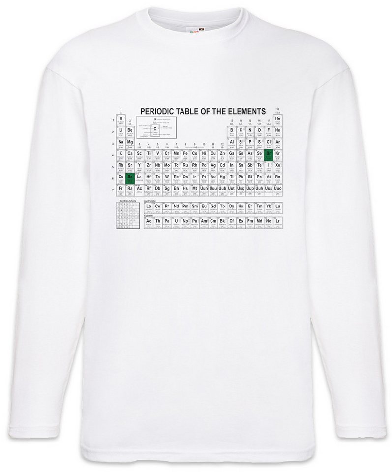 Urban Backwoods Langarmshirt Periodic Table Of The Elements I Langarm T-Shirt Breaking (1-tlg) Periodensystem Bad TBBT Nerd von Urban Backwoods