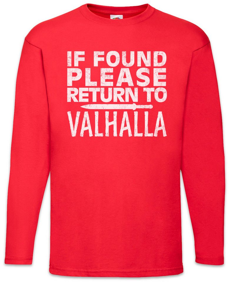 Urban Backwoods Langarmshirt Please Return to Valhalla Langarm T-Shirt Fenris Walhalla Odhin (1-tlg) Wikinger Vikings Wotan Thor von Urban Backwoods