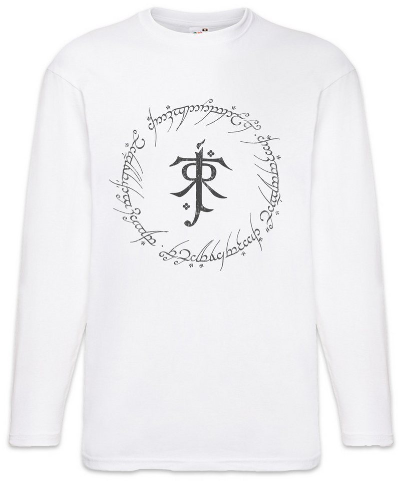 Urban Backwoods Langarmshirt Ring Text Langarm T-Shirt Lord of Herr der Mordor the Rings Sing Rings (1-tlg) Gondor Frodo Sauron Symbol von Urban Backwoods