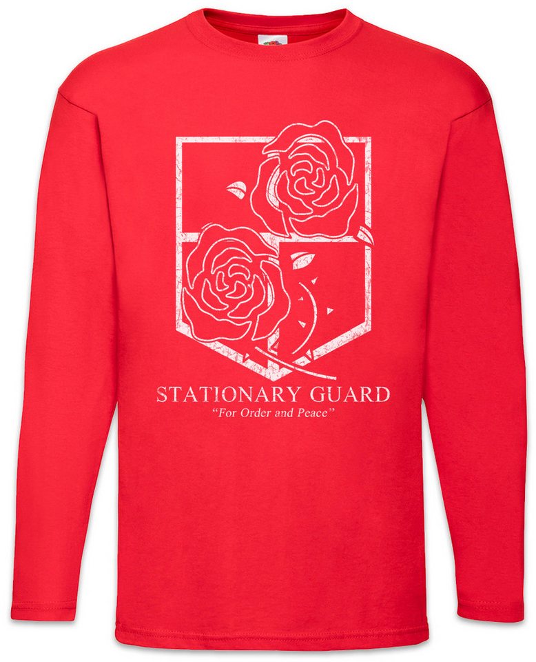 Urban Backwoods Langarmshirt Stationary Guard Langarm T-Shirt Attack On Logo Symbol Titan Sign Game (1-tlg) Games Gaming Scout Regiment von Urban Backwoods