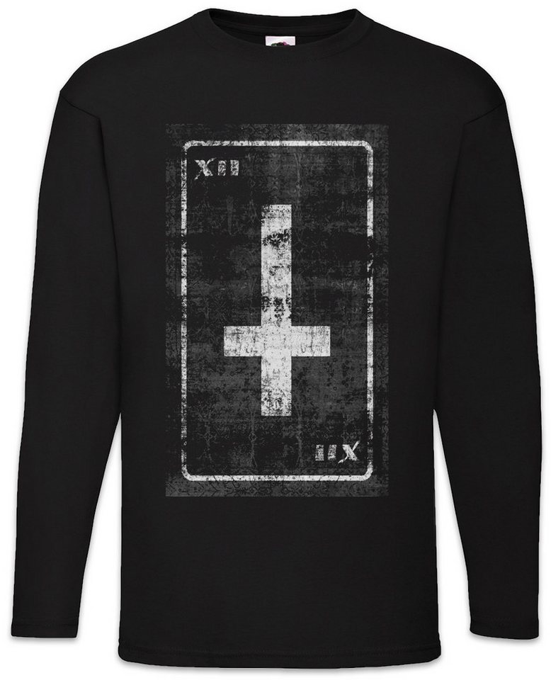 Urban Backwoods Langarmshirt Tarot The Hanged Man Langarm T-Shirt Karte Karten Card Voddoo Der (1-tlg) Gehängte Hängende Mann Black von Urban Backwoods