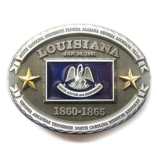 Urban Backwoods Louisiana Flag Gürtelschnalle für Wechselgürtel Buckle von Urban Backwoods