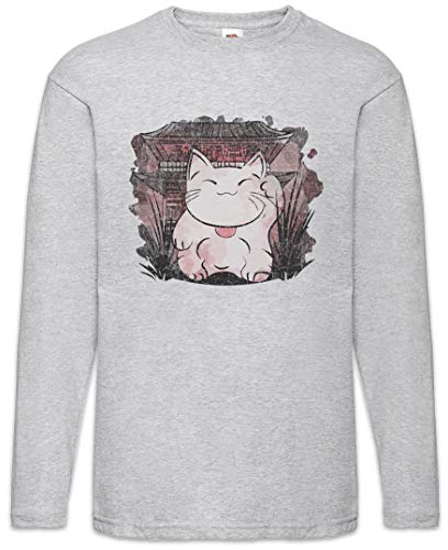 Urban Backwoods Maneki Neko VIII Herren Langarm T-Shirt Grau Größe 5XL von Urban Backwoods