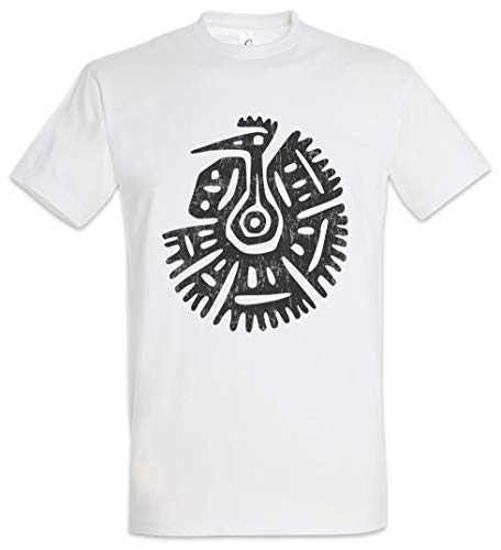 Urban Backwoods Maya Bird Symbol Herren T-Shirt Weiß Größe M von Urban Backwoods