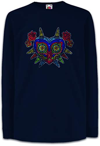 Urban Backwoods Mexican Majora's Mask Kinder Kids Mädchen Jungen Langarm T-Shirt Blau Größe 10 Jahre von Urban Backwoods