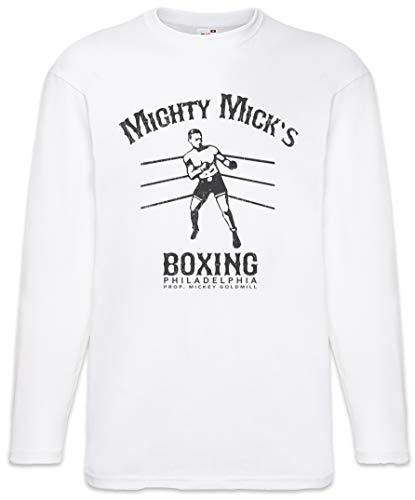 Urban Backwoods Mighty Mick's Boxing II Herren Langarm T-Shirt Weiß Größe L von Urban Backwoods