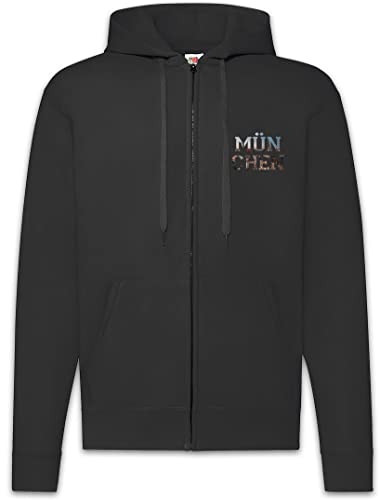 Urban Backwoods München Herren Zipper Hoodie Kapuzenpullover Schwarz Größe L von Urban Backwoods