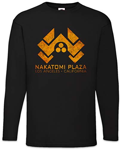 Urban Backwoods Nakatomi Plaza Sign Herren Langarm T-Shirt Schwarz Größe L von Urban Backwoods