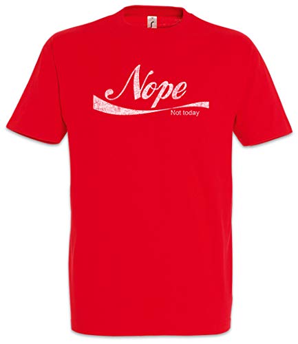 Urban Backwoods Nope Cola Herren T-Shirt Rot Größe S von Urban Backwoods