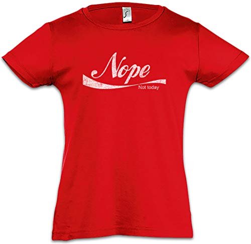 Urban Backwoods Nope Cola Mädchen Kinder Kids T-Shirt Rot Größe 6 Jahre von Urban Backwoods
