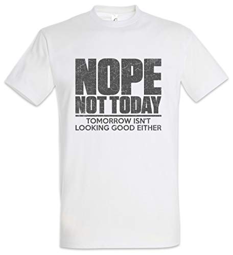 Urban Backwoods Nope Not Today Herren T-Shirt Weiß Größe XL von Urban Backwoods