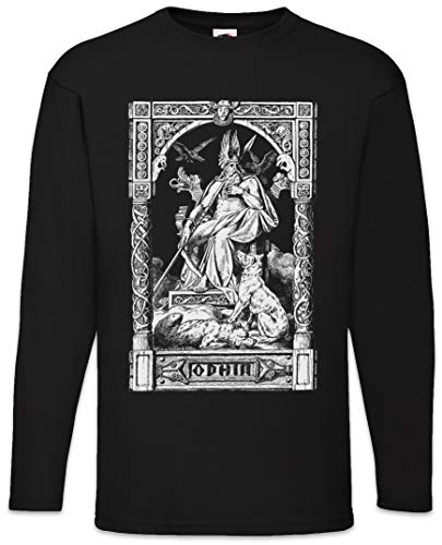 Urban Backwoods Odhin Viking Herren Langarm T-Shirt Schwarz Größe 2XL von Urban Backwoods