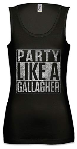 Urban Backwoods Party Like A Gallagher Damen Frauen Tank Top Shirt Schwarz Größe S von Urban Backwoods