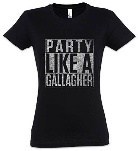 Urban Backwoods Party Like A Gallagher Damen T-Shirt Schwarz Größe L von Urban Backwoods