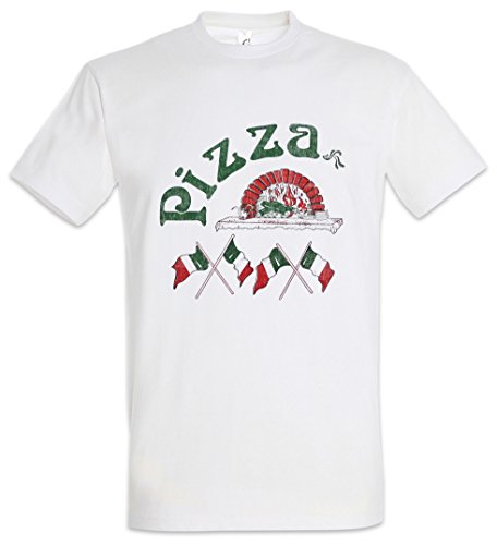 Urban Backwoods Pizza Symbol Herren T-Shirt Weiß Größe 2XL von Urban Backwoods