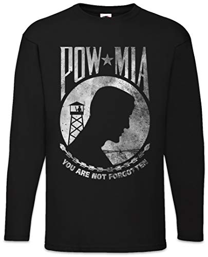 Urban Backwoods Pow Mia Vintage Logo Herren Langarm T-Shirt Schwarz Größe XL von Urban Backwoods