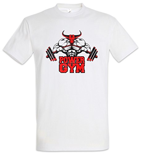 Urban Backwoods Power Gym Bull Herren T-Shirt Weiß Größe 5XL von Urban Backwoods