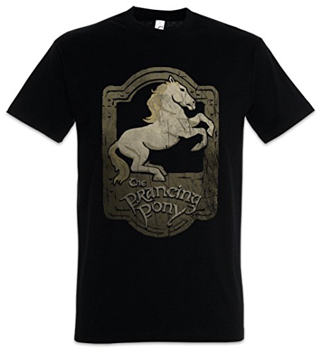 Urban Backwoods Prancing Pony Herren T-Shirt Schwarz Größe 5XL von Urban Backwoods